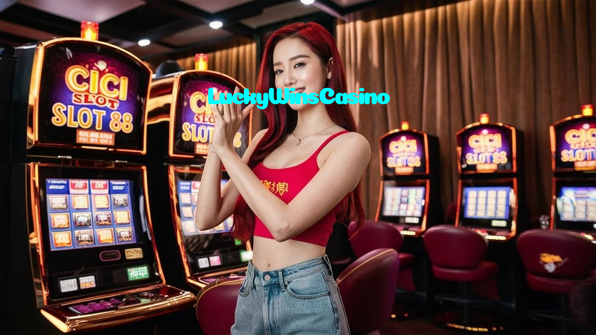 LuckyWinsCasino casino presented on mobile device in Pakistan with slots and live games